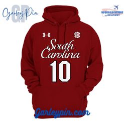 South Carolina Gamecocks Womens Basketball Sovia Carolina 10 Red Hoodie