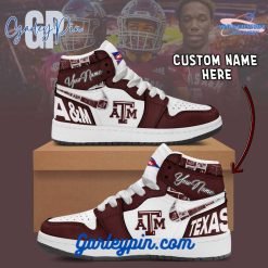 Texas A&M Aggies NCAA Custom Name Air Jordan 1 Sneaker