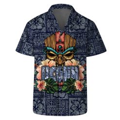 Uconn Huskies NCAA Aloha Tiki Pattern Hawaiian Set