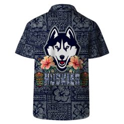 Uconn Huskies NCAA Aloha Tiki Pattern Hawaiian Set