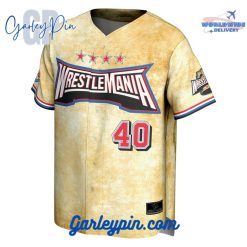 WrestleMania XL ProSphere Tan Baseball Jersey