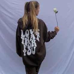 Semispoiled Love That For You Brown Hoodie