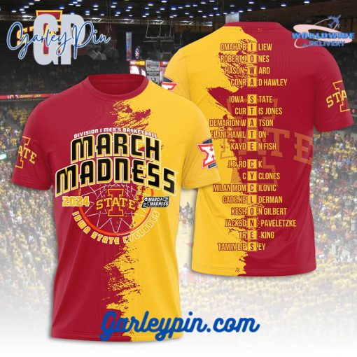 Iowa State Cyclones Men’s Basketball March Madness 2024 T-Shirt