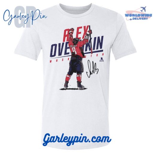 Alex Ovechkin Goal Celebration White T-Shirt