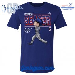 Corey Seager Texas Cartoon Royal Blue T-Shirt