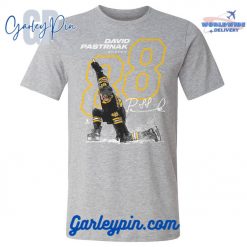 David Pastrnak Outline Heather Gray T-Shirt