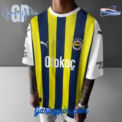 Fenerbahce x Otokoc Stripe Lines Pattern T-Shirt