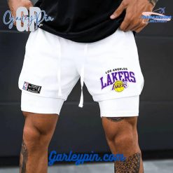 Los Angeles Lakers NBA Team White Shorts