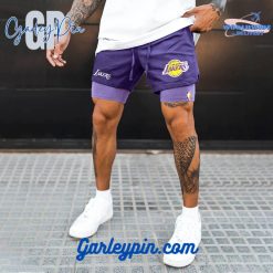 Mens Champion Los Angeles Lakers Purple Shorts