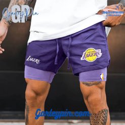 Mens Champion Los Angeles Lakers Purple Shorts