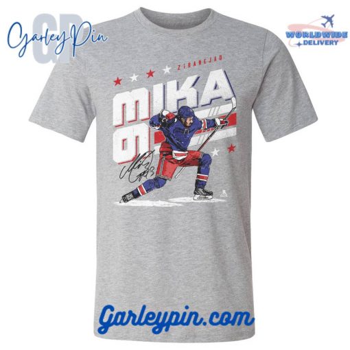 Mika Zibanejad Celebrate Heather Gray T-Shirt