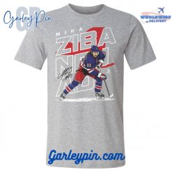 Mika Zibanejad Player Map Heather Gray T-Shirt