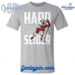 Moritz Seider Detroit Hard Seider Bold Heather Gray T-Shirt