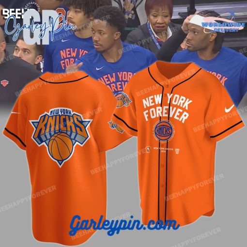 New York Knicks 2024 New York Forever Orange Baseball Jersey