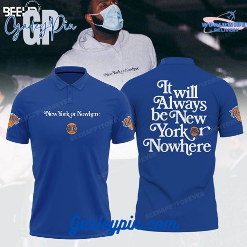 New York Knicks It Will Always Be New York or NoWhere Navy Polo Shirt