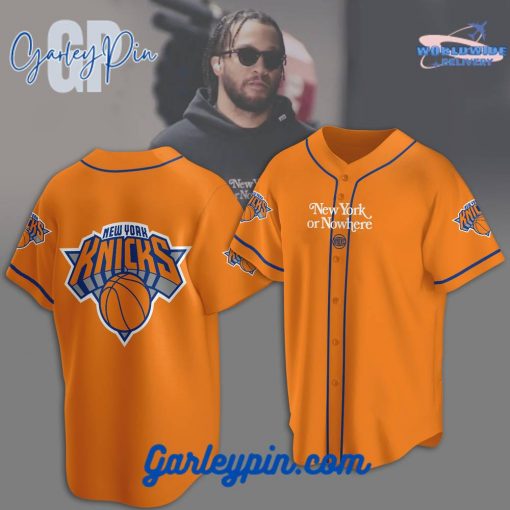 New York Knicks New York or NoWhere Orange Baseball Jersey