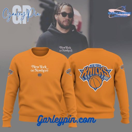 New York Knicks New York or NoWhere Orange Sweatshirt