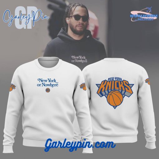 New York Knicks New York or NoWhere White Sweatshirt