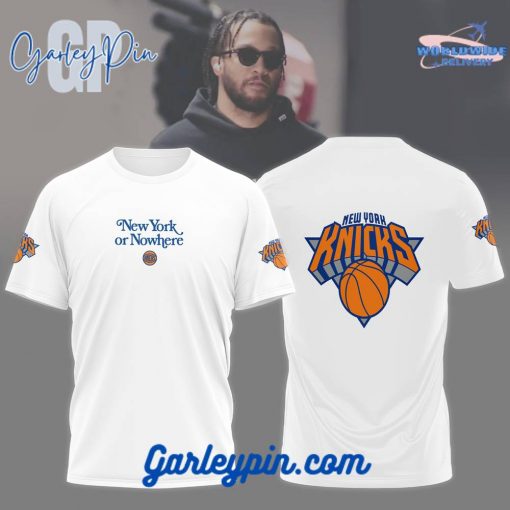 New York Knicks New York or NoWhere White T-Shirt