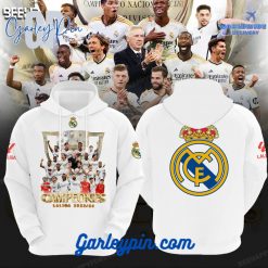 Real Madrid Laliga 23/24 Champions White Hoodie