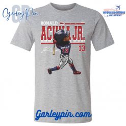 Ronald Acuna Jr. Cartoon Heather Gray T-Shirt