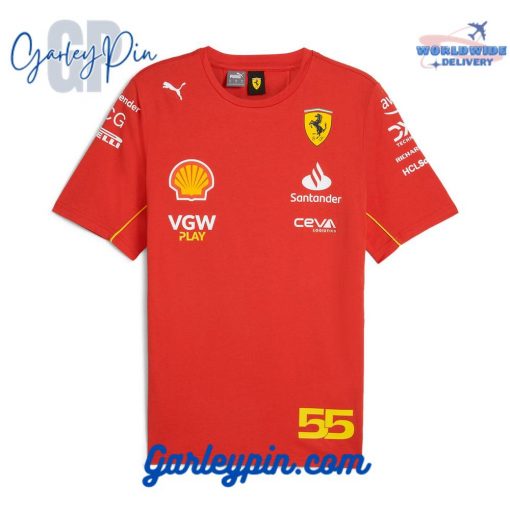 Scuderia Ferrari 2024 Carlos Sainz Driver T-Shirt