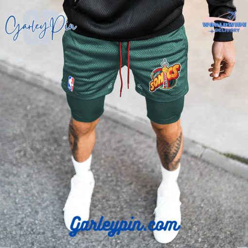 Seattle Supersonics NBA Green Shorts