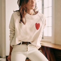 Sezane Heart Sweatshirt