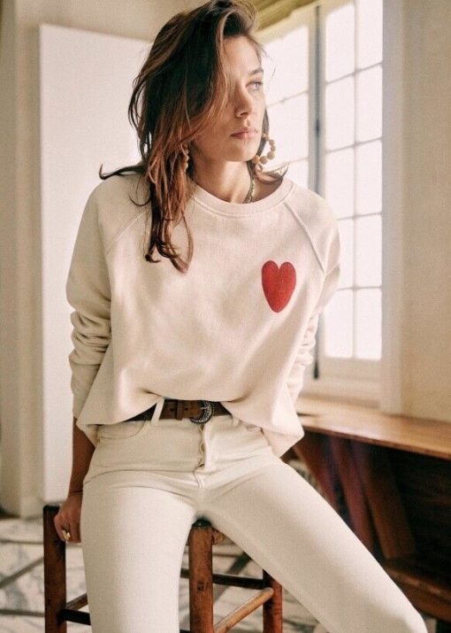 Sezane Heart Sweatshirt