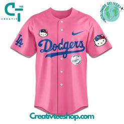 Los Angeles Dodgers x Hello Kitty 2024 World Series Champions Pink Jersey